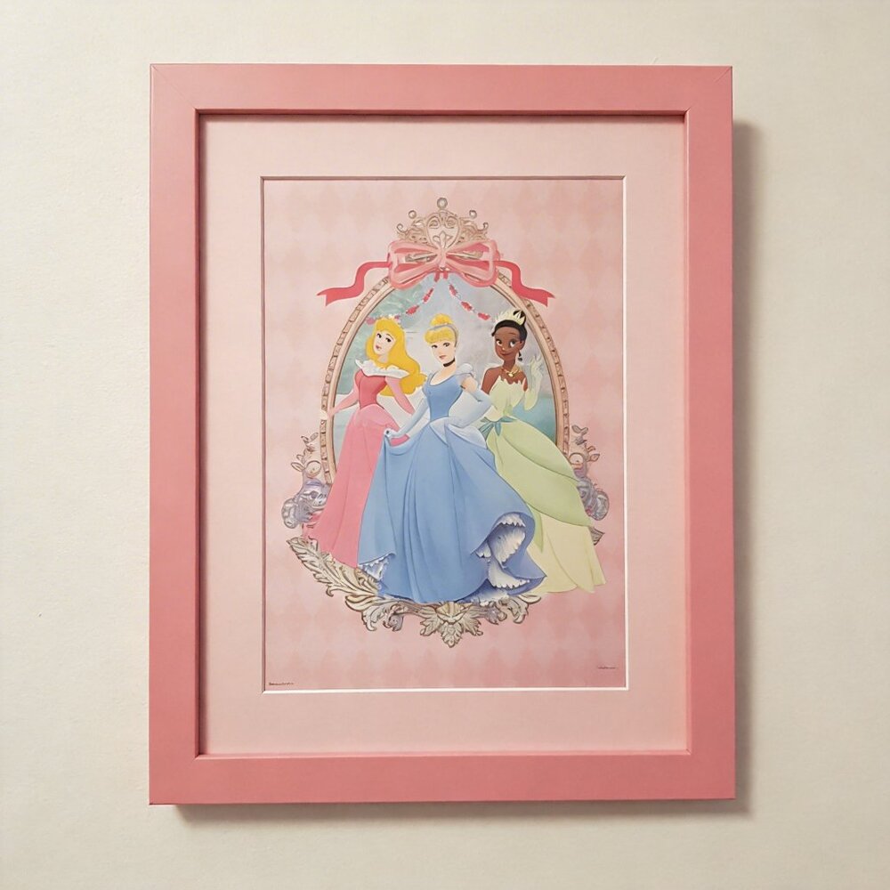 Vintage Disney Princess Pink Frame with 3D effect 11in X 14in